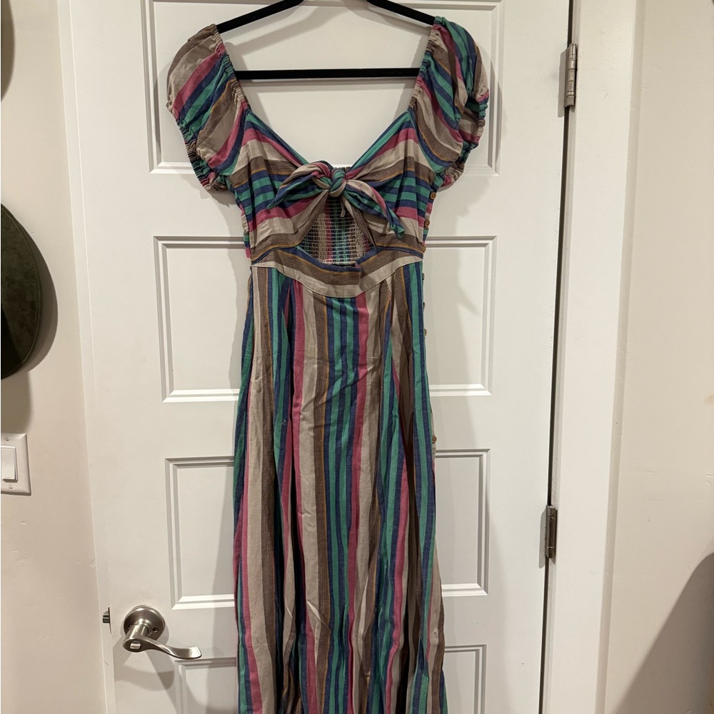 Free People Colorful Striped Maxi Dress